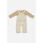 Fashion, accesorii si bijuterii - Copii - Imbracaminte copii - Treninguri si compleuri copii - Set bluza si salopeta, Winter muselin, 100% bumbac - Stone, BabyCosy (Marime: 12-18 Luni) - Infinity.ro