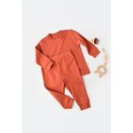 Fashion, accesorii si bijuterii - Copii - Imbracaminte copii - Treninguri si compleuri copii - Set bluzita cu maneca lunga si pantaloni lungi - bumbac organic 100% - Scortisoara, BabyCosy (Marime: 12-18 Luni) - Infinity.ro