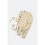 Fashion, accesorii si bijuterii - Copii - Imbracaminte copii - Treninguri si compleuri copii - Set bluzita cu maneca lunga si pantaloni lungi - bumbac organic 100% - Crem, BabyCosy (Marime: 18-24 Luni) - Infinity.ro