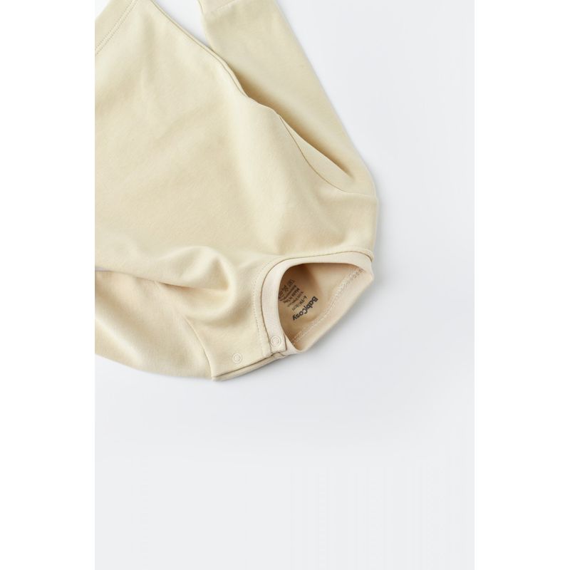 Fashion, accesorii si bijuterii - Copii - Imbracaminte copii - Treninguri si compleuri copii - Set bluzita cu maneca lunga si pantaloni lungi - bumbac organic 100% - Crem, BabyCosy (Marime: 18-24 Luni) - Infinity.ro