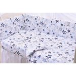 Casa si Gradina - Mobilier - Mobilier copii - Sisteme de siguranta - Aparatoare patut 180x33 cm model stelute albastre - Infinity.ro