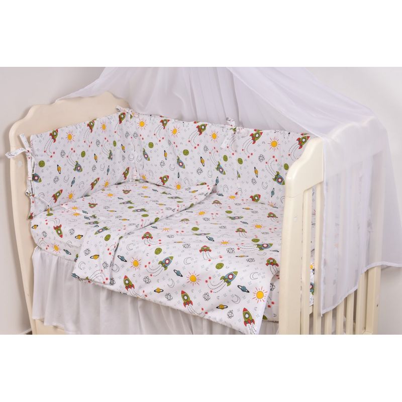 Casa si Gradina - Mobilier - Mobilier copii - Sisteme de siguranta - Aparatoare patut 180x33x2 cm model rachete - Infinity.ro