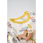 Fashion, accesorii si bijuterii - Copii - Imbracaminte copii - Treninguri si compleuri copii - Set bluzita cu maneca lunga si pantaloni lungi, 100% bumbac organic, BabyCosy, Galben (Marime: 9-12 luni) - Infinity.ro