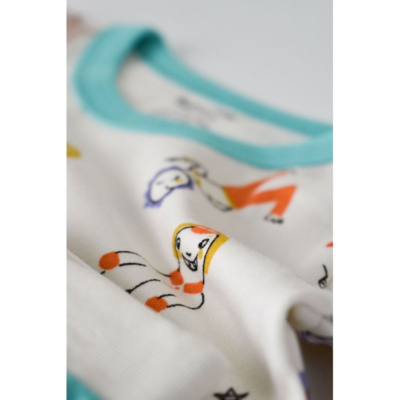 Fashion, accesorii si bijuterii - Copii - Imbracaminte copii - Treninguri si compleuri copii - Set bluzita cu maneca lunga si pantaloni lungi, 100% bumbac organic, BabyCosy, Verde (Marime: 6-9 luni) - Infinity.ro