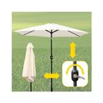 Casa si Gradina - Gradina si terasa - Umbrele si pavilioane - Umbrele - Umbrela de protectie solara pentru gradina, diametru de 2.7 m, crem, Vivo, PU27-CREAM - Infinity.ro