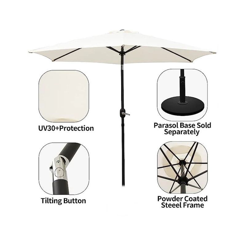 Casa si Gradina - Gradina si terasa - Umbrele si pavilioane - Umbrele - Umbrela de protectie solara pentru gradina, diametru de 2.7 m, crem, Vivo, PU27-CREAM - Infinity.ro