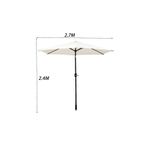 Casa si Gradina - Gradina si terasa - Umbrele si pavilioane - Umbrele - Umbrela de protectie solara pentru gradina, diametru de 2.7 m, crem, Vivo, PU27-CREAM - Infinity.ro