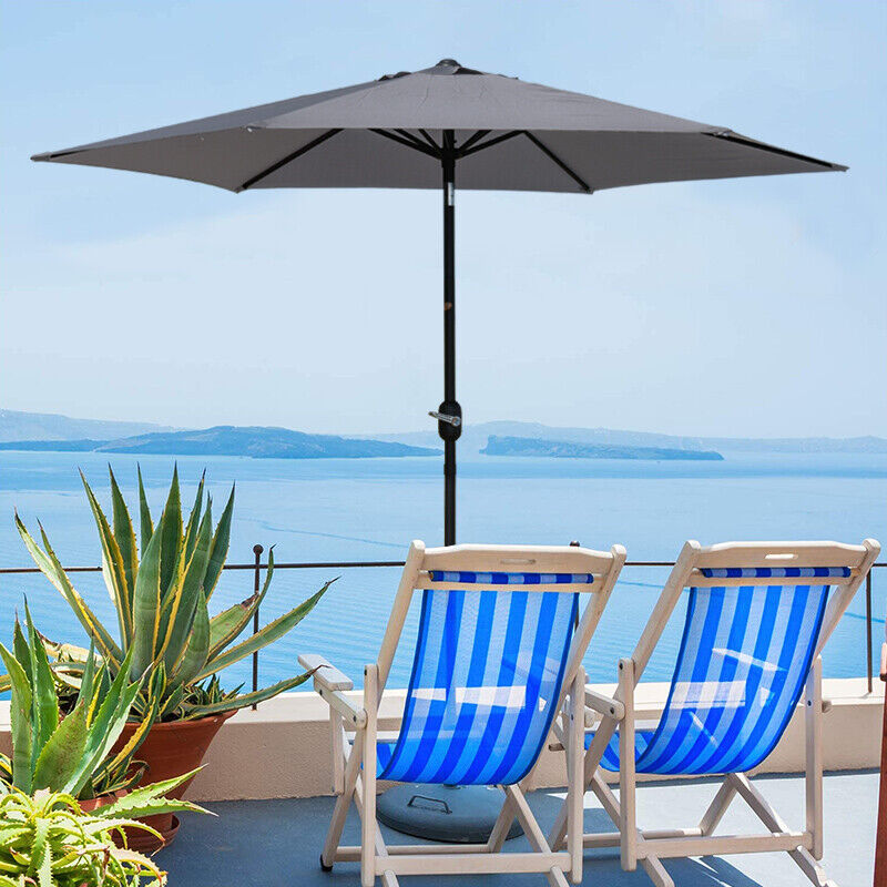 Casa si Gradina - Gradina si terasa - Umbrele si pavilioane - Umbrele - Umbrela de protectie solara pentru gradina, diametru de 2.7 m, gri, Vivo, PU27-GREY - Infinity.ro