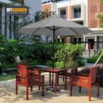 Casa si Gradina - Gradina si terasa - Umbrele si pavilioane - Umbrele - Umbrela de protectie solara pentru gradina, diametru de 2.7 m, gri, Vivo, PU27-GREY - Infinity.ro