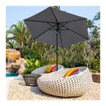 Casa si Gradina - Gradina si terasa - Umbrele si pavilioane - Umbrele - Umbrela de protectie solara pentru gradina, diametru de 2.7 m, gri, Vivo, PU27-GREY - Infinity.ro