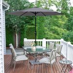 Casa si Gradina - Gradina si terasa - Umbrele si pavilioane - Umbrele - Umbrela de protectie solara pentru gradina, diametru de 2.7 m, gri, Vivo, PU27-GREY - Infinity.ro