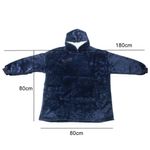 Casa si Gradina - Textile si covoare - Pături și cuverturi - Pături - Patura tip hanorac, cu maneci, gluga si buzunar, albastru, 80 x 180 cm, HB80-BLUE - Infinity.ro