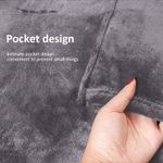 Casa si Gradina - Textile si covoare - Pături și cuverturi - Pături - Patura tip hanorac, cu maneci, gluga si buzunar, gri inchis, 80 x 180 cm, HB80-GREY - Infinity.ro