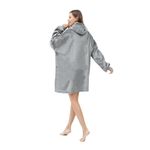 Casa si Gradina - Textile si covoare - Pături și cuverturi - Pături - Patura tip hanorac, cu maneci, gluga si buzunar, gri inchis, 80 x 180 cm, HB80-GREY - Infinity.ro