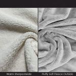 Casa si Gradina - Textile si covoare - Pături și cuverturi - Pături - Patura tip hanorac, cu maneci, gluga si buzunar, gri deschis, 80 x 180 cm, HB80-LIGHTGREY - Infinity.ro