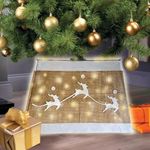 Casa si Gradina - Decoratiuni - Decoratiuni de sezon - Husa pentru suport brad de Craciun cu reni si 55 LED-uri, Vivo 6083 - Infinity.ro