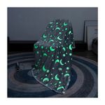 Casa si Gradina - Textile si covoare - Pături și cuverturi - Pături - Patura cu steluta si luna fosforescente, gri, 127 x 152 cm, Glow In The Dark, Vivo, TC294 - Infinity.ro