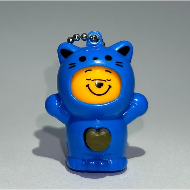 Fashion, accesorii si bijuterii - Femei - Accesorii femei - Alte accesorii femei - Breloc figurina cu schimbare a fetei, Cartoon Face, 4 cm, albastru, Vivo FIGURINA-BLUE - Infinity.ro