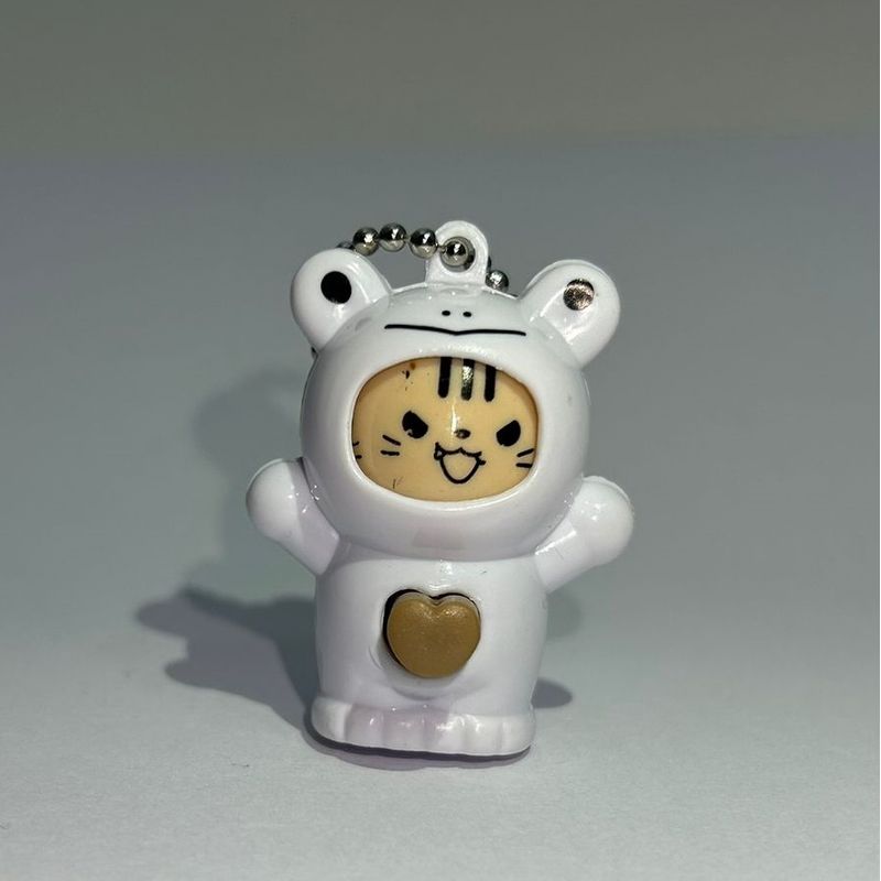 Fashion, accesorii si bijuterii - Femei - Accesorii femei - Alte accesorii femei - Breloc figurina cu schimbare a fetei, Cartoon Face, 4 cm, alb, Vivo FIGURINA-WHITE - Infinity.ro