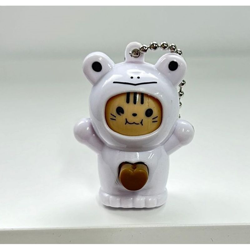 Fashion, accesorii si bijuterii - Femei - Accesorii femei - Alte accesorii femei - Breloc figurina cu schimbare a fetei, Cartoon Face, 4 cm, alb, Vivo FIGURINA-WHITE - Infinity.ro