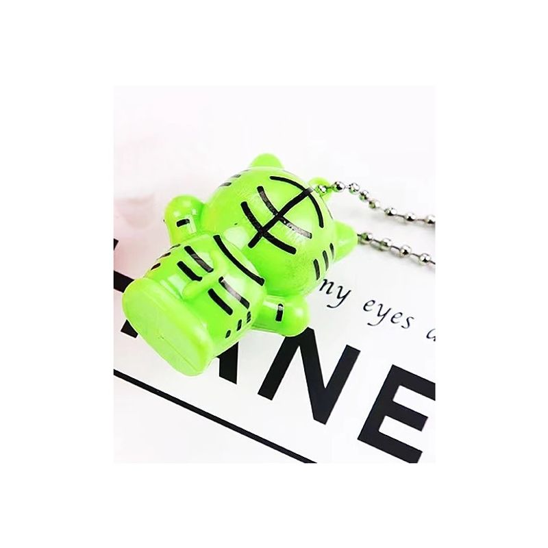 Fashion, accesorii si bijuterii - Femei - Accesorii femei - Alte accesorii femei - Breloc figurina cu schimbare a fetei, Cartoon Face, 4 cm, verde, Vivo FIGURINA-GREEN - Infinity.ro