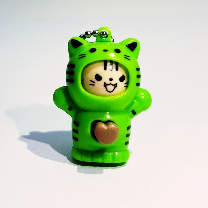 Fashion, accesorii si bijuterii - Femei - Accesorii femei - Alte accesorii femei - Breloc figurina cu schimbare a fetei, Cartoon Face, 4 cm, verde, Vivo FIGURINA-GREEN - Infinity.ro