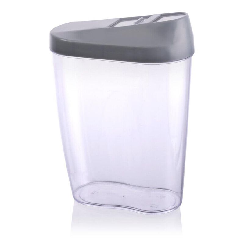 Casa si Gradina - Bucatarie si vesela - Organizare si depozitare bucatarie - Cutii alimentare - Set 4 cutii depozitare cereale, Alpina, 0,45L, 0.6L, 0.85L si 1,25L, gri, 24996-GREY - Infinity.ro