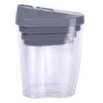 Casa si Gradina - Bucatarie si vesela - Organizare si depozitare bucatarie - Cutii alimentare - Set 4 cutii depozitare cereale, Alpina, 0,45L, 0.6L, 0.85L si 1,25L, gri, 24996-GREY - Infinity.ro