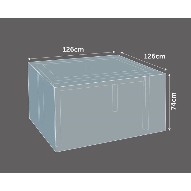 Casa si Gradina - Gradina si terasa - Mobilier exterior - Accesorii pentru gradina - Husa de protectie pentru masa de gradina, negru, 126 x 126 x 74 cm, MyGarden, 3268 - Infinity.ro