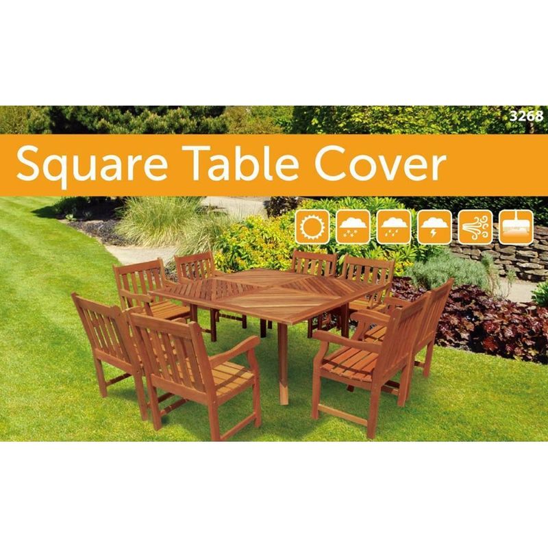 Casa si Gradina - Gradina si terasa - Mobilier exterior - Accesorii pentru gradina - Husa de protectie pentru masa de gradina, negru, 126 x 126 x 74 cm, MyGarden, 3268 - Infinity.ro