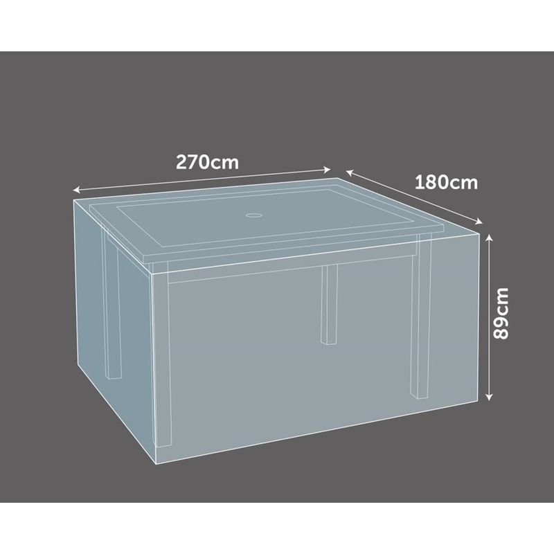 Casa si Gradina - Gradina si terasa - Mobilier exterior - Accesorii pentru gradina - Husa de protectie pentru masa de gradina, negru, 270 x 180 x 89 cm, MyGarden, 3299 - Infinity.ro