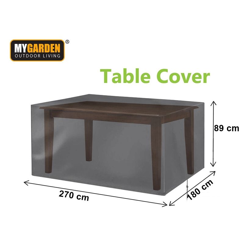 Casa si Gradina - Gradina si terasa - Mobilier exterior - Accesorii pentru gradina - Husa de protectie pentru masa de gradina, negru, 270 x 180 x 89 cm, MyGarden, 3299 - Infinity.ro