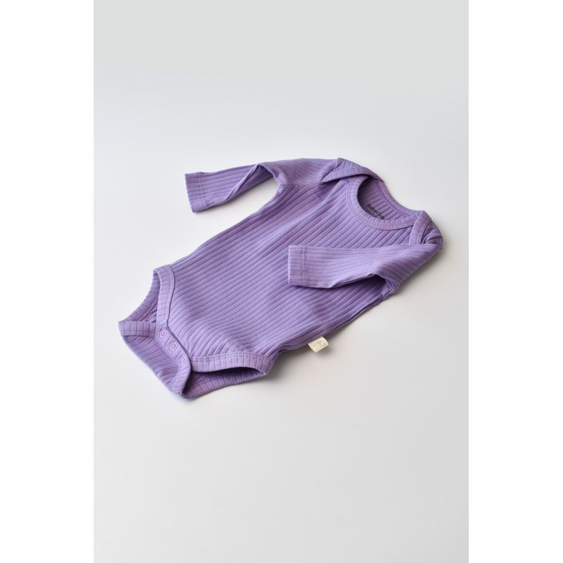 Fashion, accesorii si bijuterii - Copii - Imbracaminte copii - Body-uri copii - Body Bebe Unisex cu maneca lunga din 95% bumbac organic cu 5% elastan - Mov, BabyCosy (Marime: 3-6 Luni) - Infinity.ro