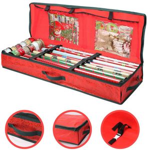 Geanta de depozitare accesorii de Craciun, 82 x 34 x 13 cm, rosu, Bright&Homely BH154