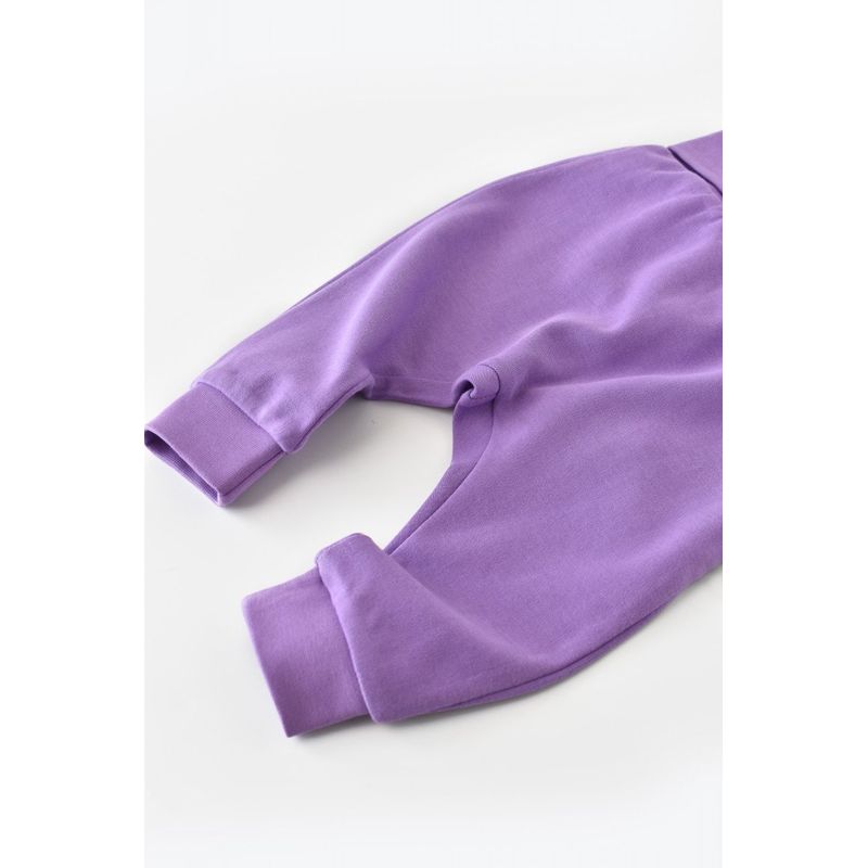 Fashion, accesorii si bijuterii - Copii - Imbracaminte copii - Pantaloni copii - Pantaloni Bebe Unisex din bumbac organic Mov BabyCosy (Marime: 6-9 luni) - Infinity.ro