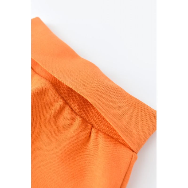 Fashion, accesorii si bijuterii - Copii - Imbracaminte copii - Pantaloni copii - Pantaloni Bebe Unisex din bumbac organic Portocaliu BabyCosy (Marime: 18-24 Luni) - Infinity.ro