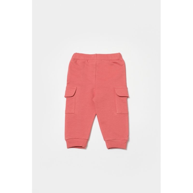 Fashion, accesorii si bijuterii - Copii - Imbracaminte copii - Pantaloni copii - Pantaloni cu buzunare laterale, Two thread, 100%bumbac organic - Rose, BabyCosy (Marime: 12-18 Luni) - Infinity.ro
