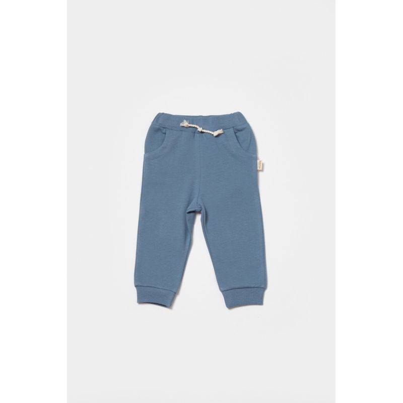 Fashion, accesorii si bijuterii - Copii - Imbracaminte copii - Pantaloni copii - Pantaloni lungi, Two thread, 100%bumbac organic - Indigo, BabyCosy (Marime: 6-9 luni) - Infinity.ro