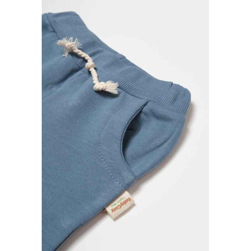 Fashion, accesorii si bijuterii - Copii - Imbracaminte copii - Pantaloni copii - Pantaloni lungi, Two thread, 100%bumbac organic - Indigo, BabyCosy (Marime: 6-9 luni) - Infinity.ro