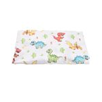 Casa si Gradina - Textile si covoare - Lenjerii de pat - Lenjerii copii - Set 2 cearsafuri patut 120x60 cm bumbac 100% alb dinozauri - Infinity.ro