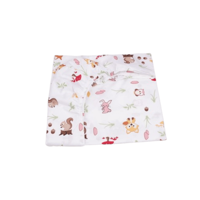 Casa si Gradina - Textile si covoare - Lenjerii de pat - Lenjerii copii - Lenjerie 6 piese patut 120x60 cm bumbac 100% model animalute si ciuperci - Infinity.ro