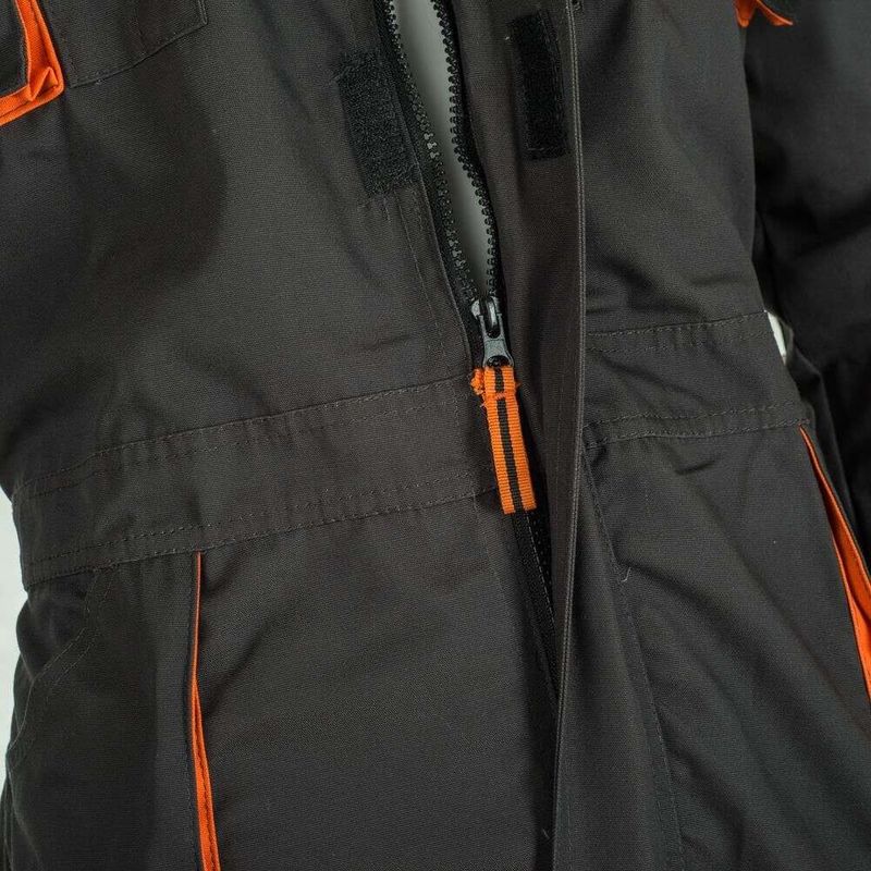 Casa si Gradina - Constructii - Echipamente de lucru - Imbracaminte protectia muncii - Salopeta de lucru, cu guler inalt, grafit si portocaliu, marimea 50, ART.MAS - Infinity.ro