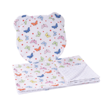 Casa si Gradina - Textile si covoare - Lenjerii de pat - Lenjerii copii - Lenjerie 2 piese cosulet si landou model fluturasi si plus alb - Infinity.ro