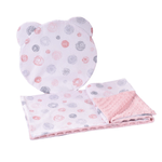 Casa si Gradina - Textile si covoare - Lenjerii de pat - Lenjerii copii - Lenjerie 2 piese cosulet si landou model ghemotoace si plus roz pal - Infinity.ro