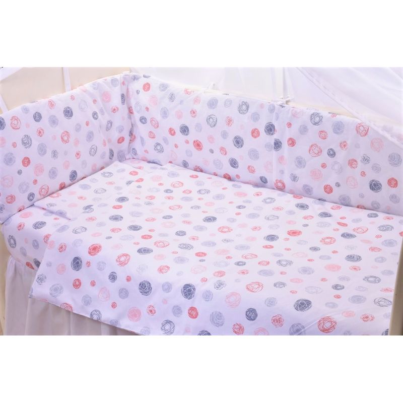 Casa si Gradina - Textile si covoare - Lenjerii de pat - Lenjerii copii - Lenjerie 6 piese patut 120x60 cm bumbac 100% model Ghemotoace - Infinity.ro