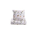 Casa si Gradina - Textile si covoare - Lenjerii de pat - Lenjerii copii - Set complet lenjerie 5 piese pentru patut incastrabil model rachete - Infinity.ro