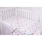 Casa si Gradina - Textile si covoare - Lenjerii de pat - Lenjerii copii - Lenjerie 6 piese patut 120x60 cm bumbac 100% model fluturasi multicolori - Infinity.ro