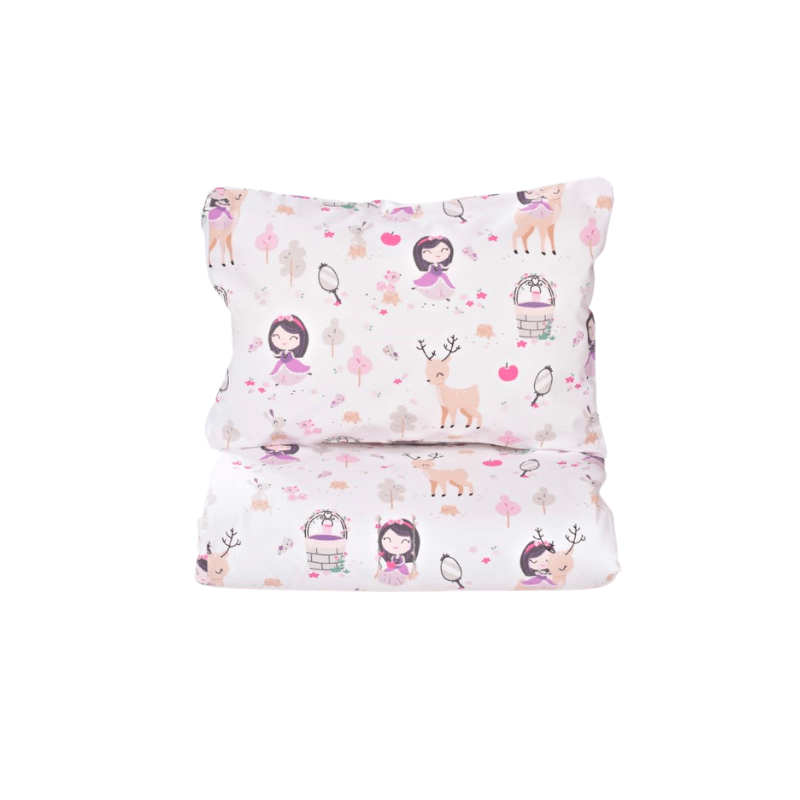 Casa si Gradina - Textile si covoare - Lenjerii de pat - Lenjerii copii - Lenjerie 3 piese model Fetite + Protectie impermeabila patut 120x60 cm - Infinity.ro
