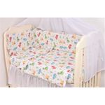 Casa si Gradina - Textile si covoare - Lenjerii de pat - Lenjerii copii - Set complet 7 piese lenjerie si aparatori patut 120x60 cm model Dinozauri - Infinity.ro