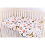 Casa si Gradina - Textile si covoare - Lenjerii de pat - Lenjerii copii - Lenjerie 3 piese model Animalute + Protectie impermeabila patut 120x60 cm - Infinity.ro